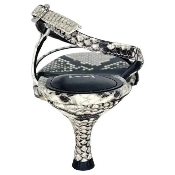 Marc Fisher Gove2 Snake Print Leather Womens Heeled Sandal Size 9.5M - Picture 10 of 15